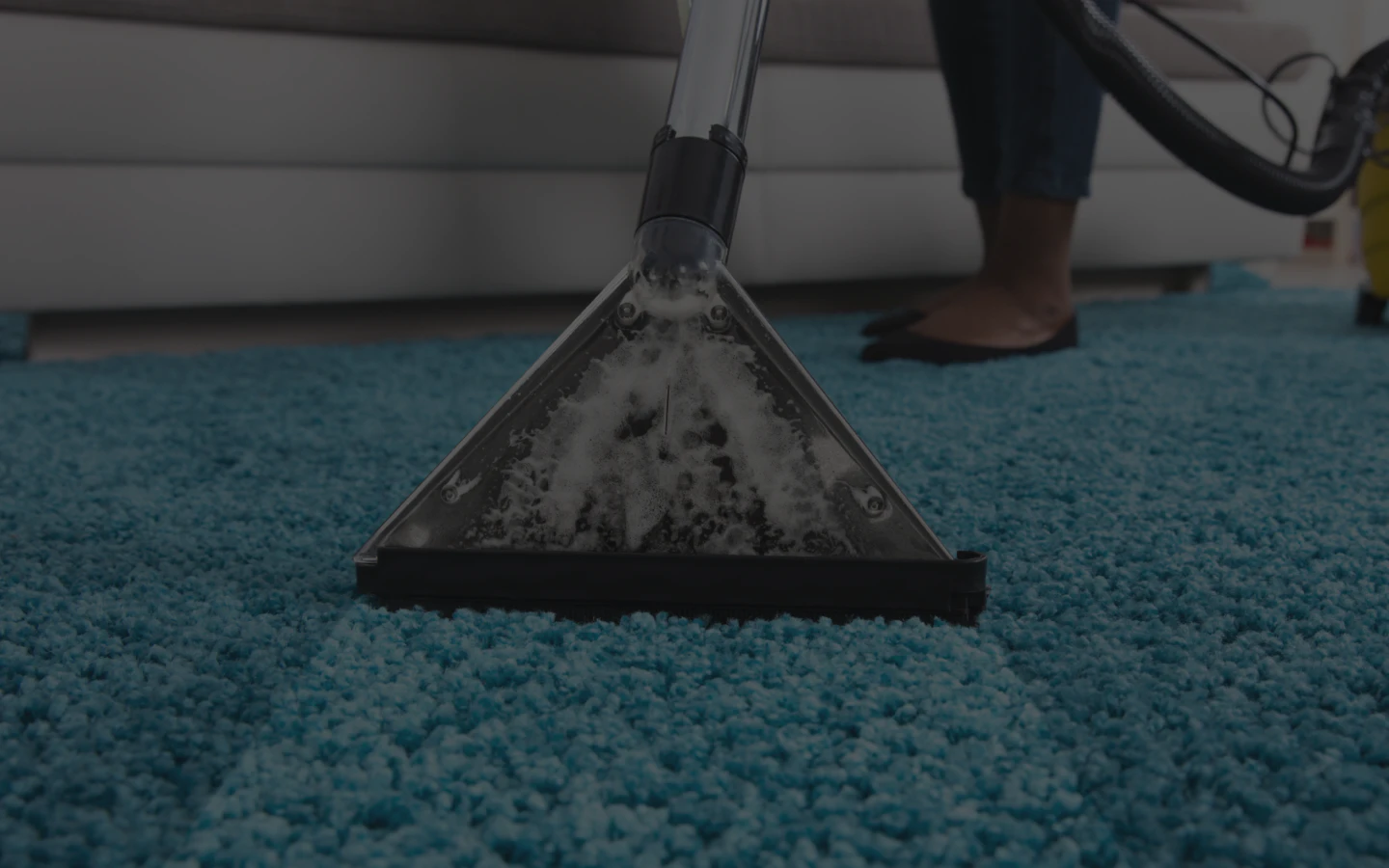 commercial carpet cleaning close up